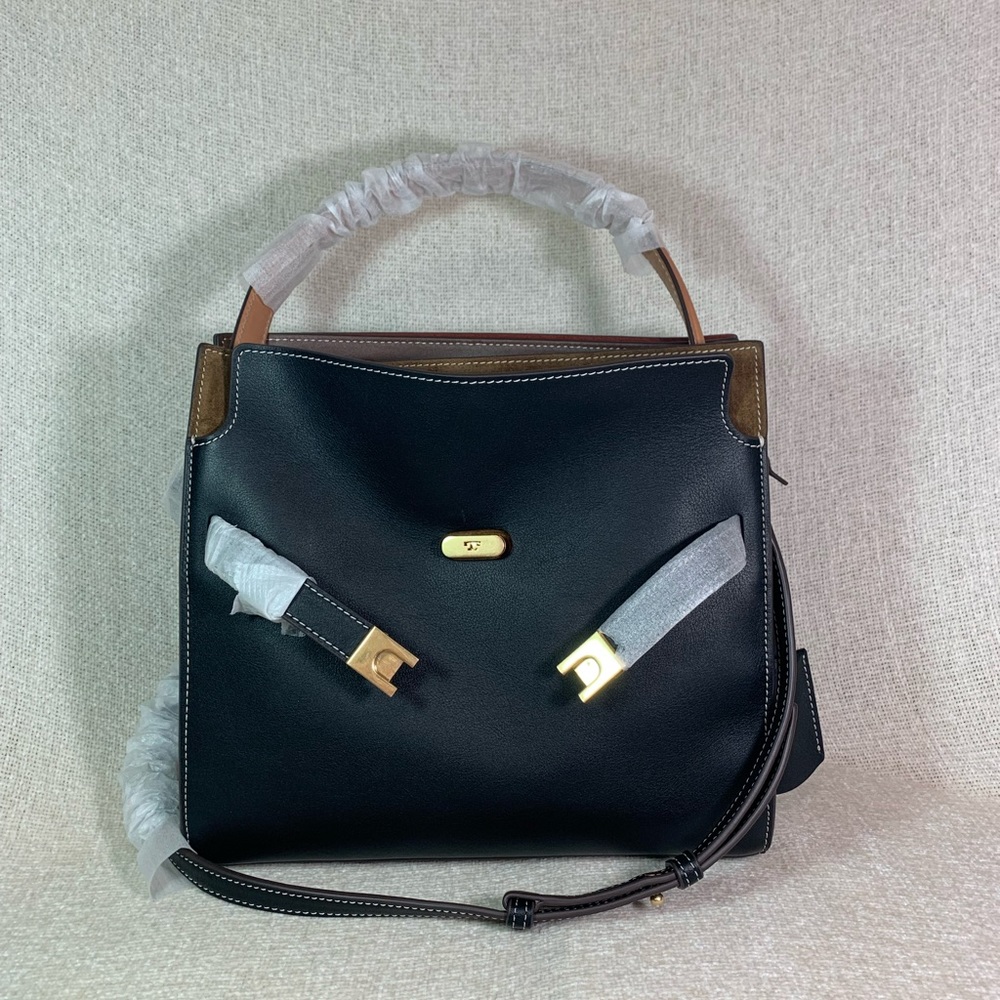 Tory Burch Black and Brown Satchel